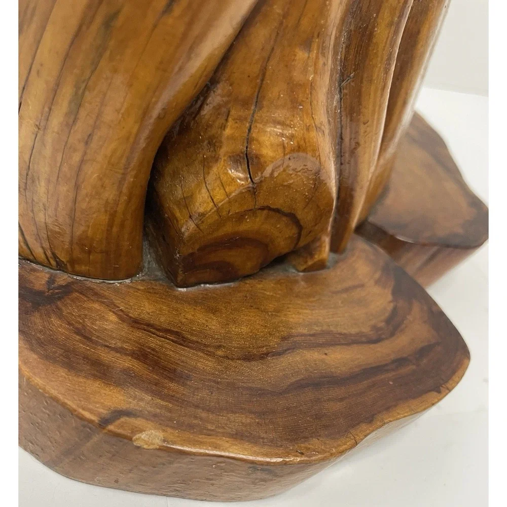 Vintage Handmade Burl Wood Candle Holder Manzanita Rustic Primitive 1970s Decor